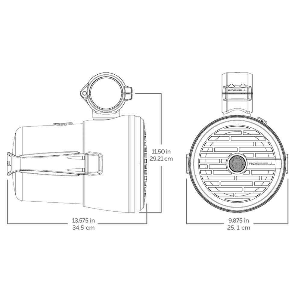Roswell R1 8 Tower Speakers  White  100W RMS  200W Peak Power C9201710