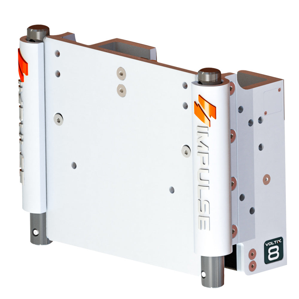 IMPULSE XL 8 Set Back Electric Jack Plate wStandard Control  White Cerakote 75063W