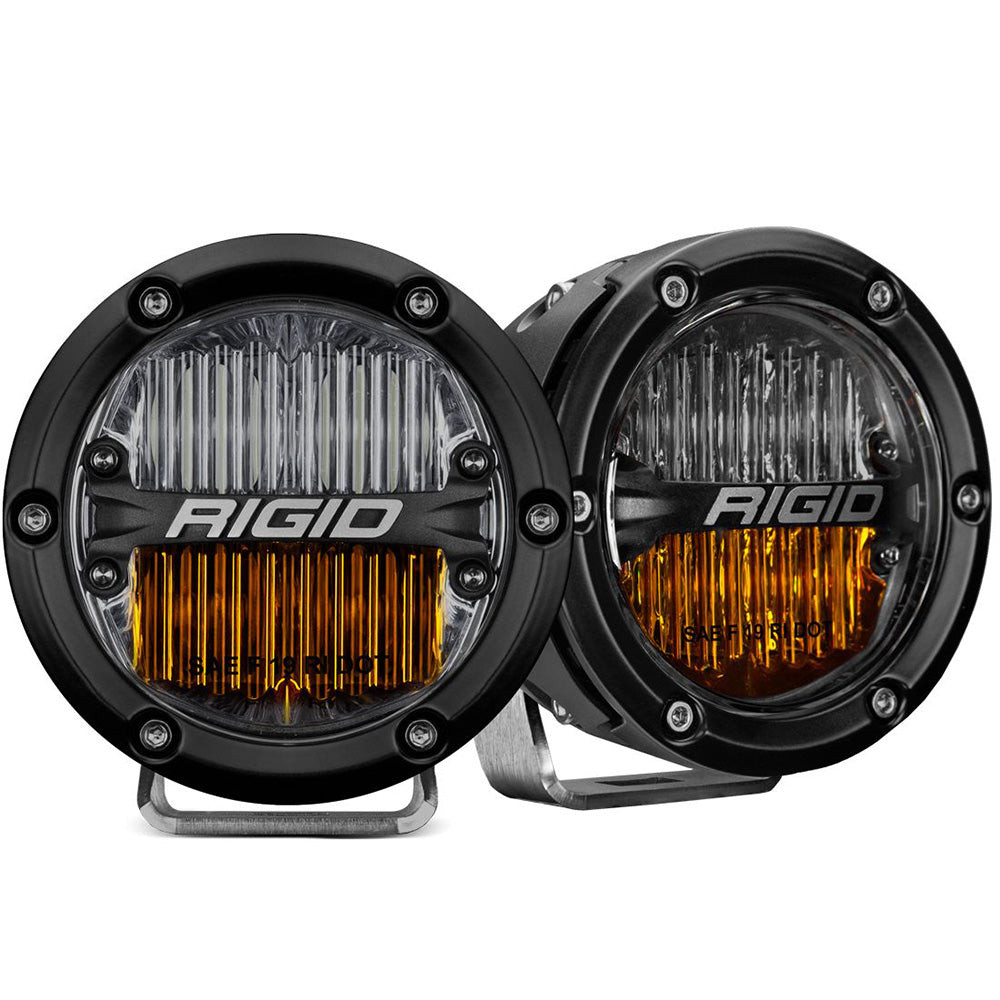 RIGID Industries 360Series 4 LED SAE Fog Beam YellowWhite Set of 2 36122