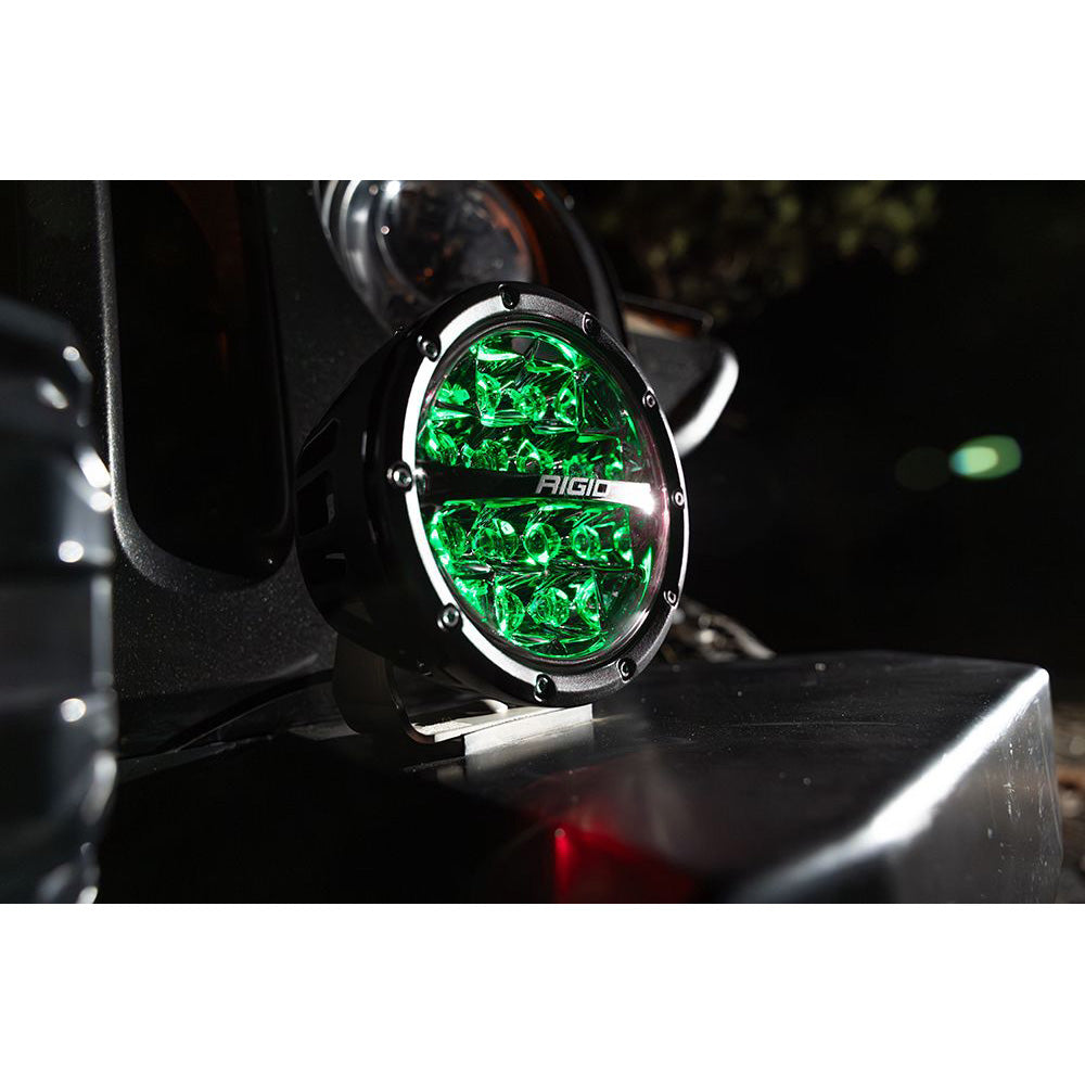 RIGID Industries 360Series RGBW 6 Offroad Lamp Spot Beam wRGBW Backlight Pods Set of 2 36412