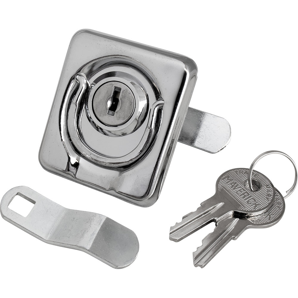 SeaDog Surface Mount Locking Ring Pull  Stamped 304 Stainless SteelDie Cast Zinc Lock 2218311