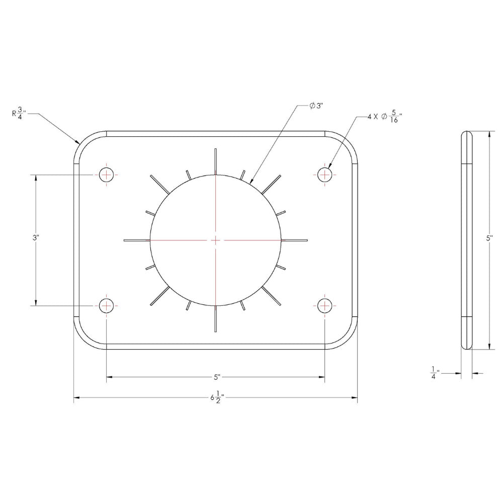 TACO Grand Slam 300 Universal Backing Plate fGS300  GS390  Pair BP0300BSY1