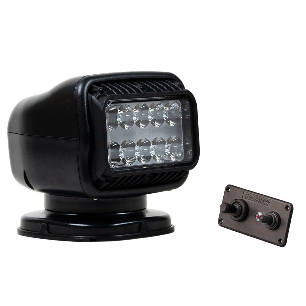 Golight GT Series LED Hybrid Light Permanent Mount wHandheld Wireless Remote  12V  Black 20518GT