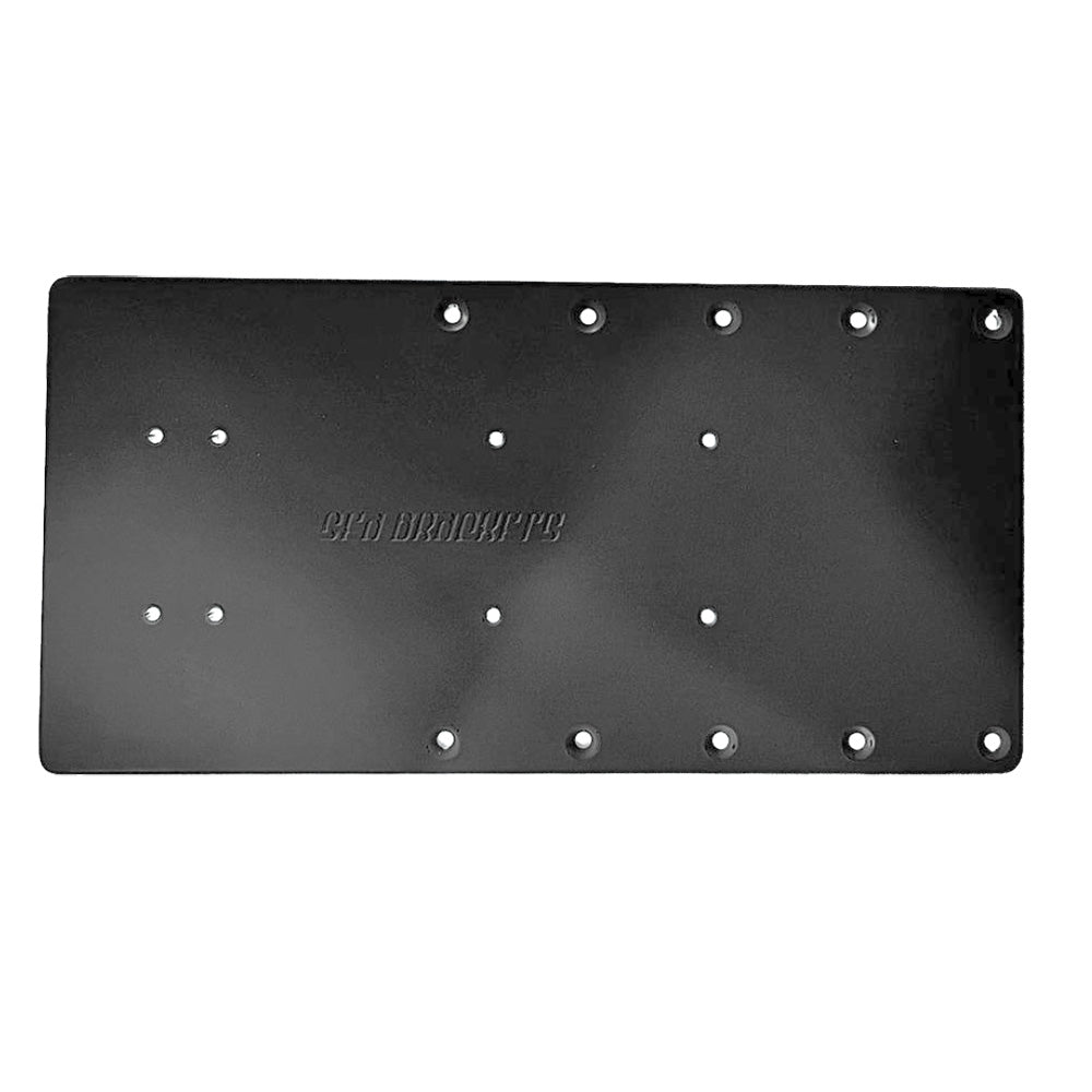 Sea Brackets 16 Straight Trolling Motor Plate Black SEA2323BLK