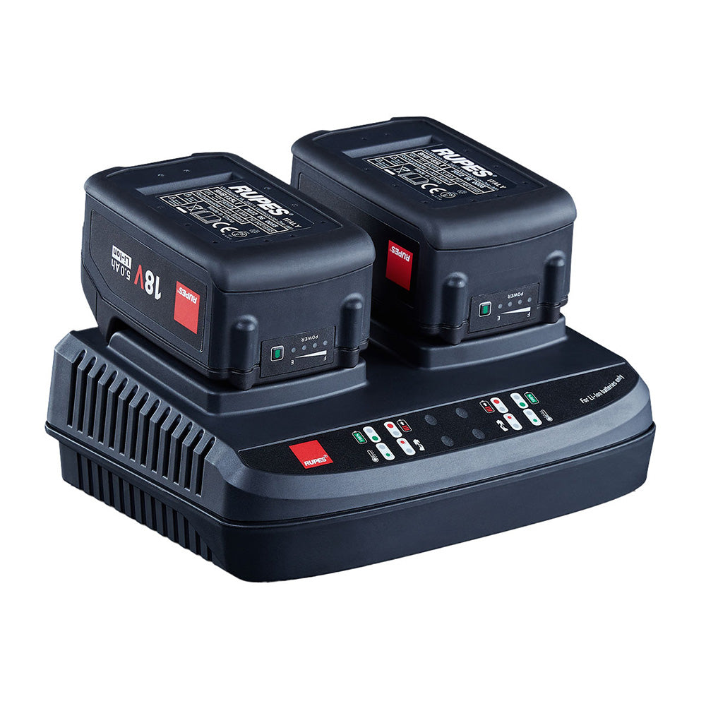 RUPES Dual Battery Charger fiBrid HLR15 HLR21 Batteries wLED Indicators 9HC185LT