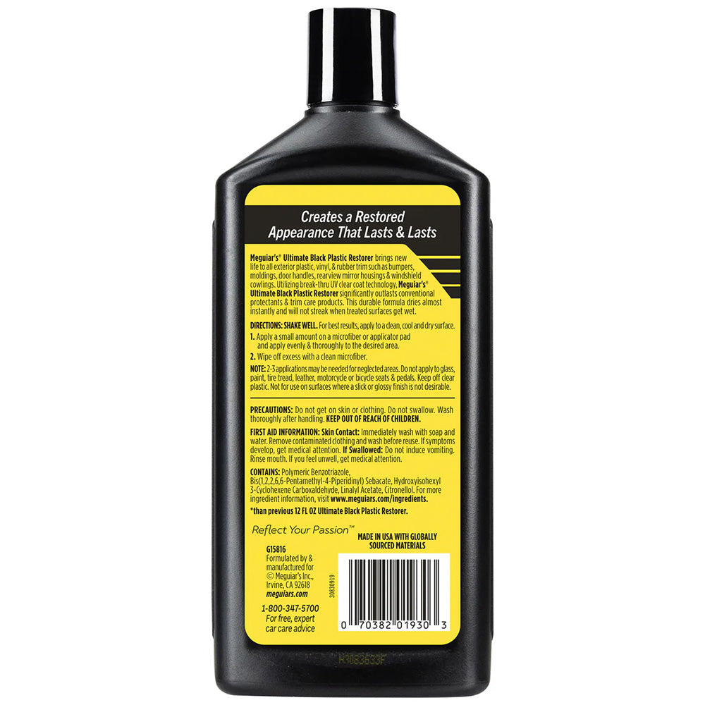 Meguiars Ultimate Black Plastic Restorer 16oz G15816