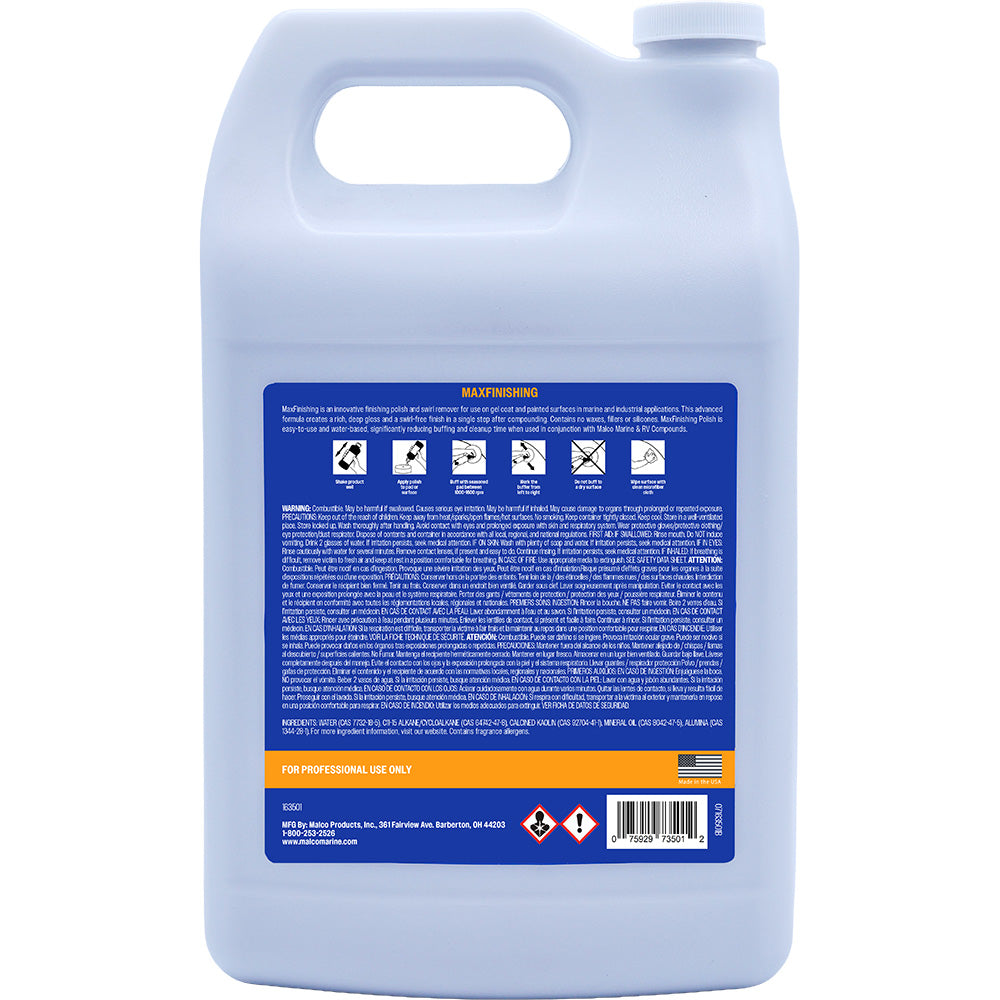 Malco MaxFinishing Polish 1 Gallon 163501