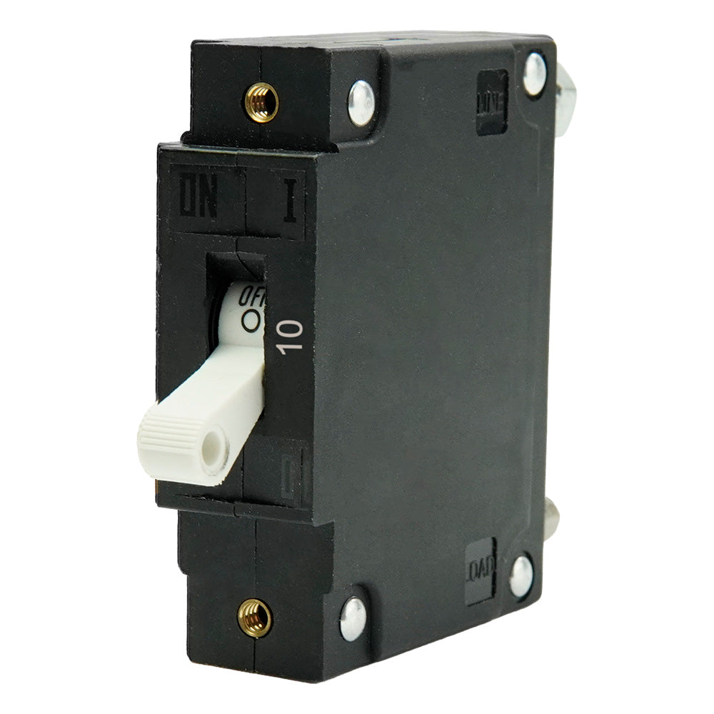 Egis C Series White Toggle Panel Mount Circuit Breaker Single Pole 10A 3501010