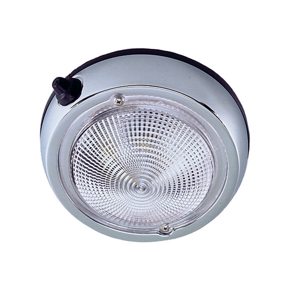 Perko Surface Mount Dome Light  6 OD5 Lens  Chrome Plated 0300DP2CHR