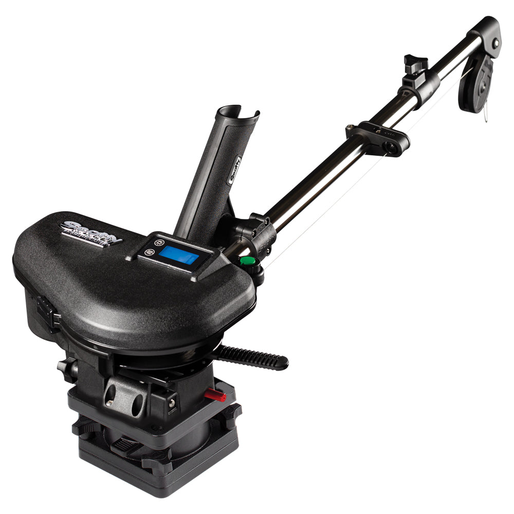 Scotty 2106 HP Depthpower Electric Downrigger 60 SS Telescoping Boom wSwivel Base Single Rod Holder 2106