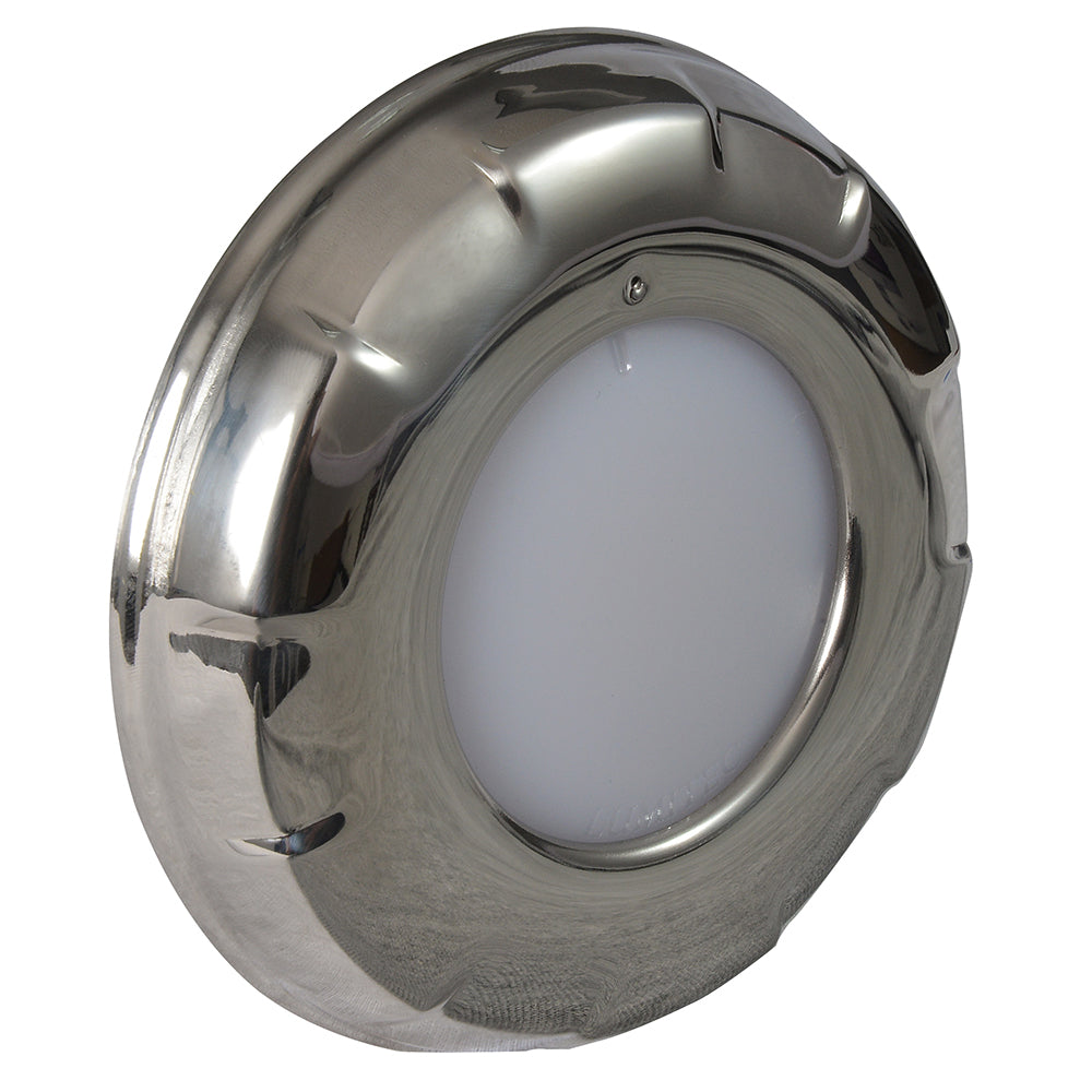 Lumitec Aurora LED Dome Light Polished SS Finish 2Color WhiteRed Dimming 101139