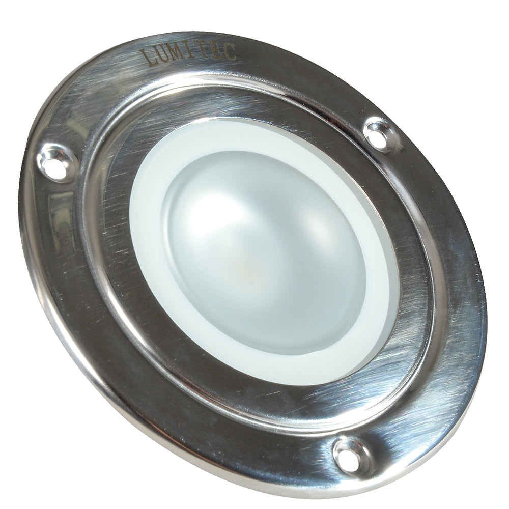 Lumitec Shadow Flush Mount Down Light Polished SS Finish 3Color RedBlue Non Dimming wWhite Dimming 114118