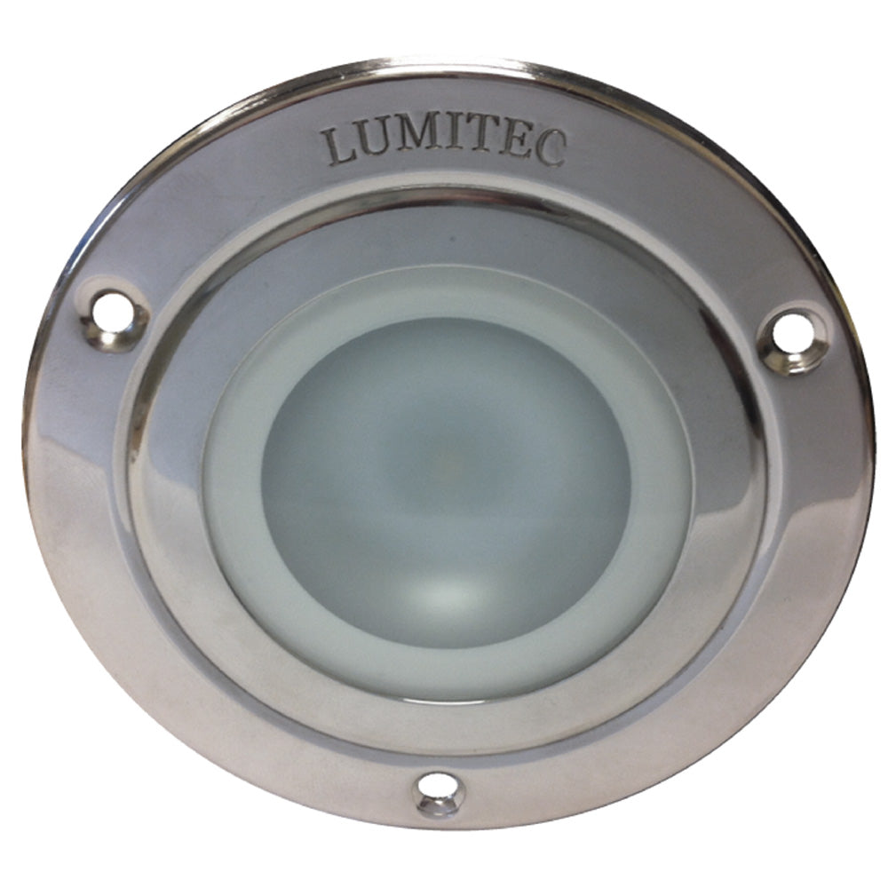 Lumitec Shadow Flush Mount Down Light Polished SS Finish 3Color RedBlue Non Dimming wWhite Dimming 114118