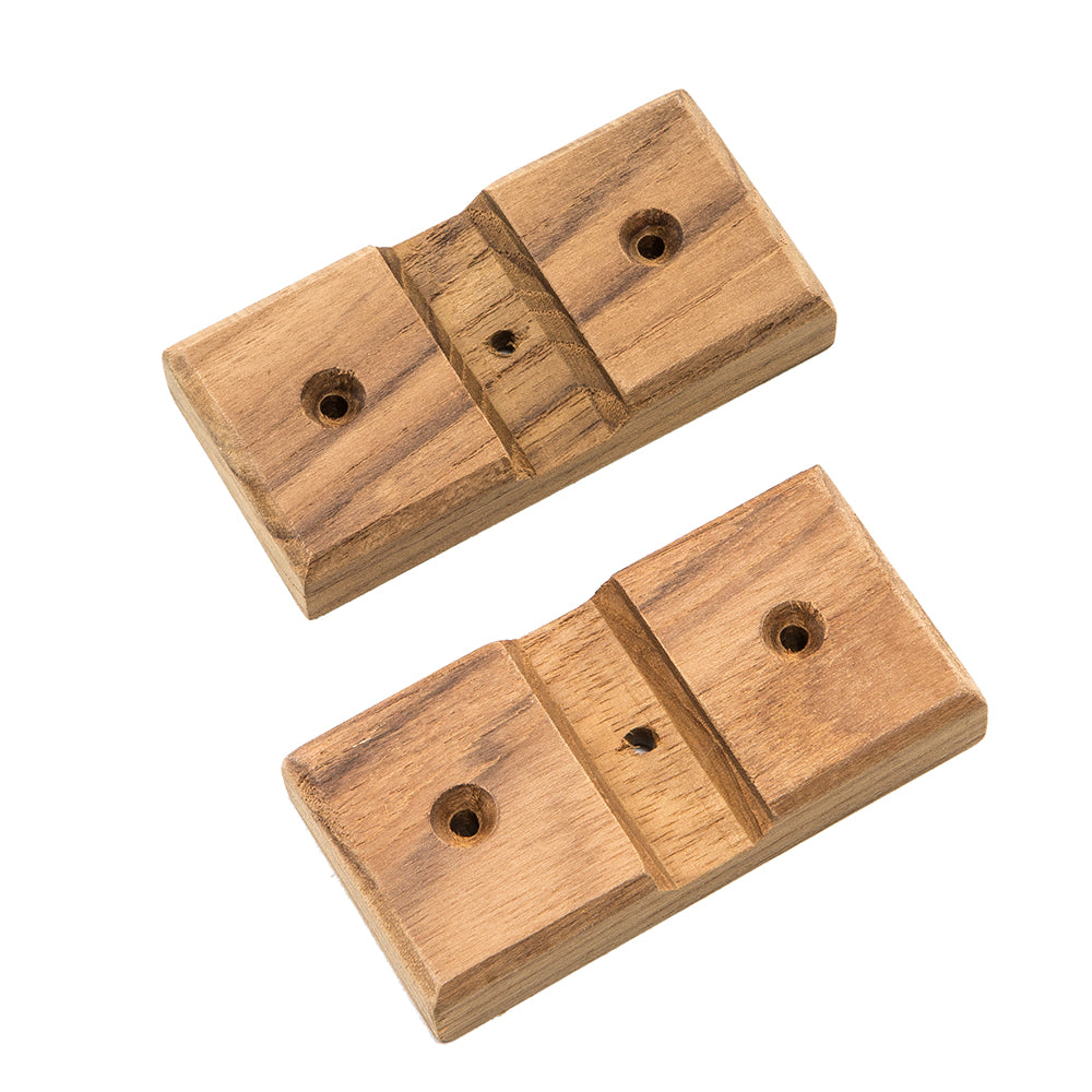 Whitecap Teak Rod Storage Rack Mounting Brackets Pair 60609