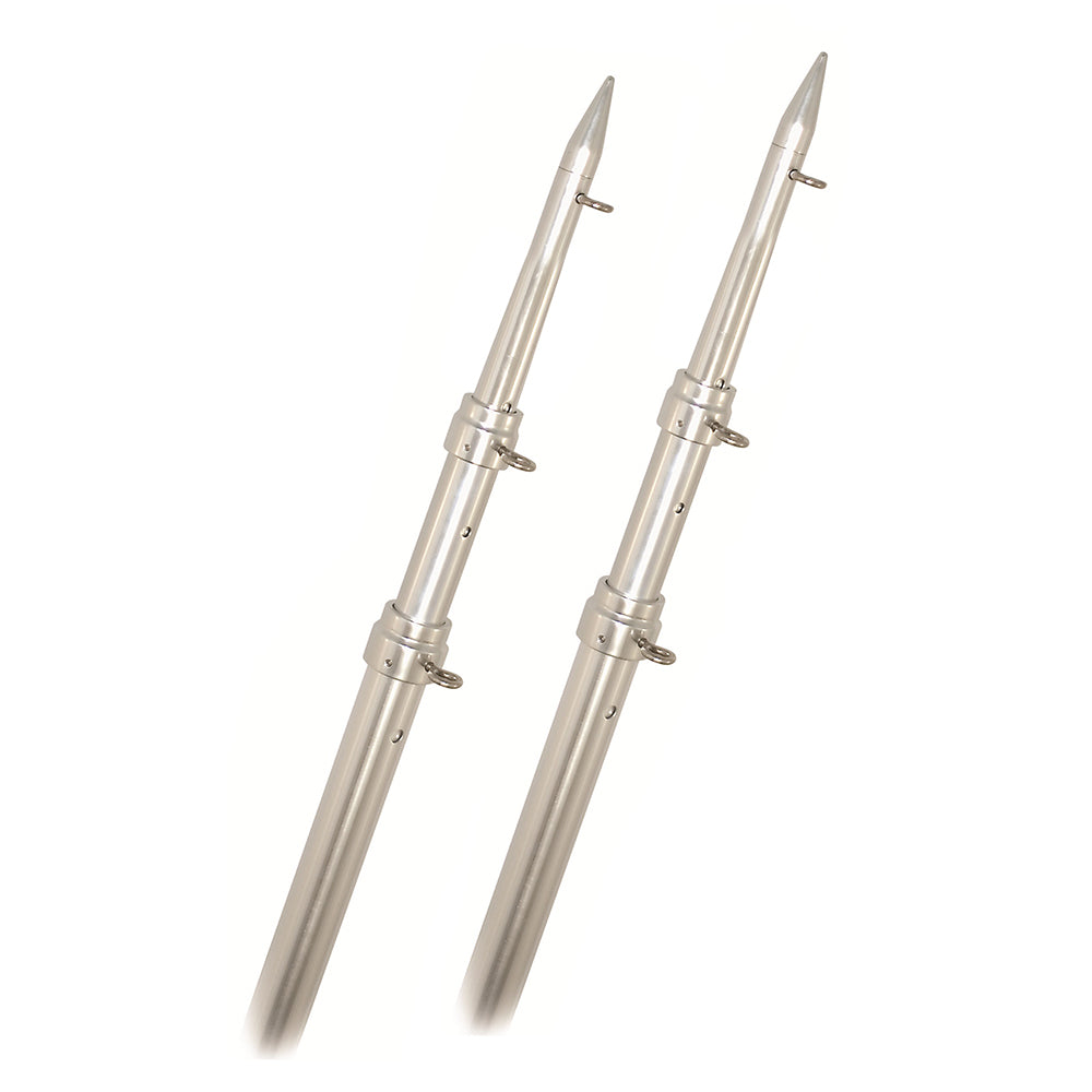 Rupp Top Gun Telescoping Outrigger Poles  AluminumSilver  18 A01800TEL