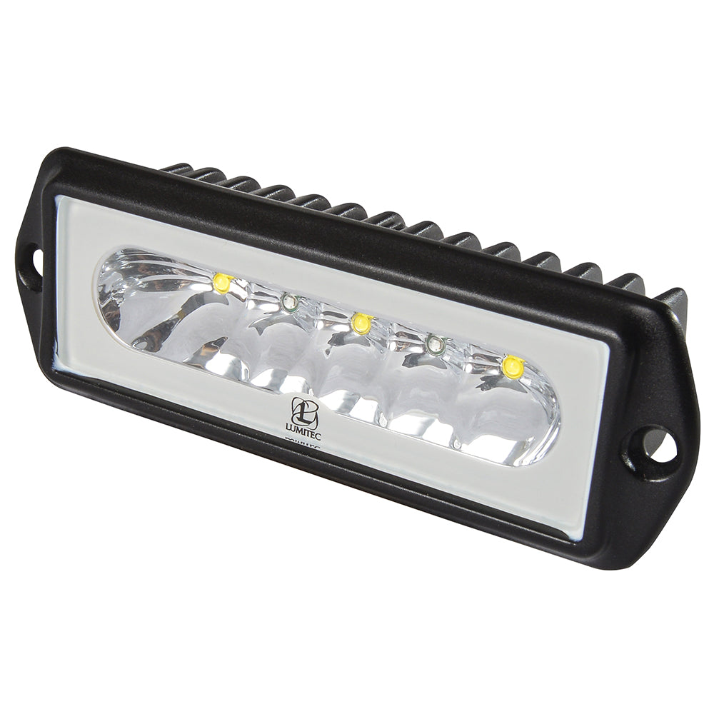 Lumitec Capri2 Flush Mount LED Flood Light Black Housing 2Color WhiteBlue Dimming 101186