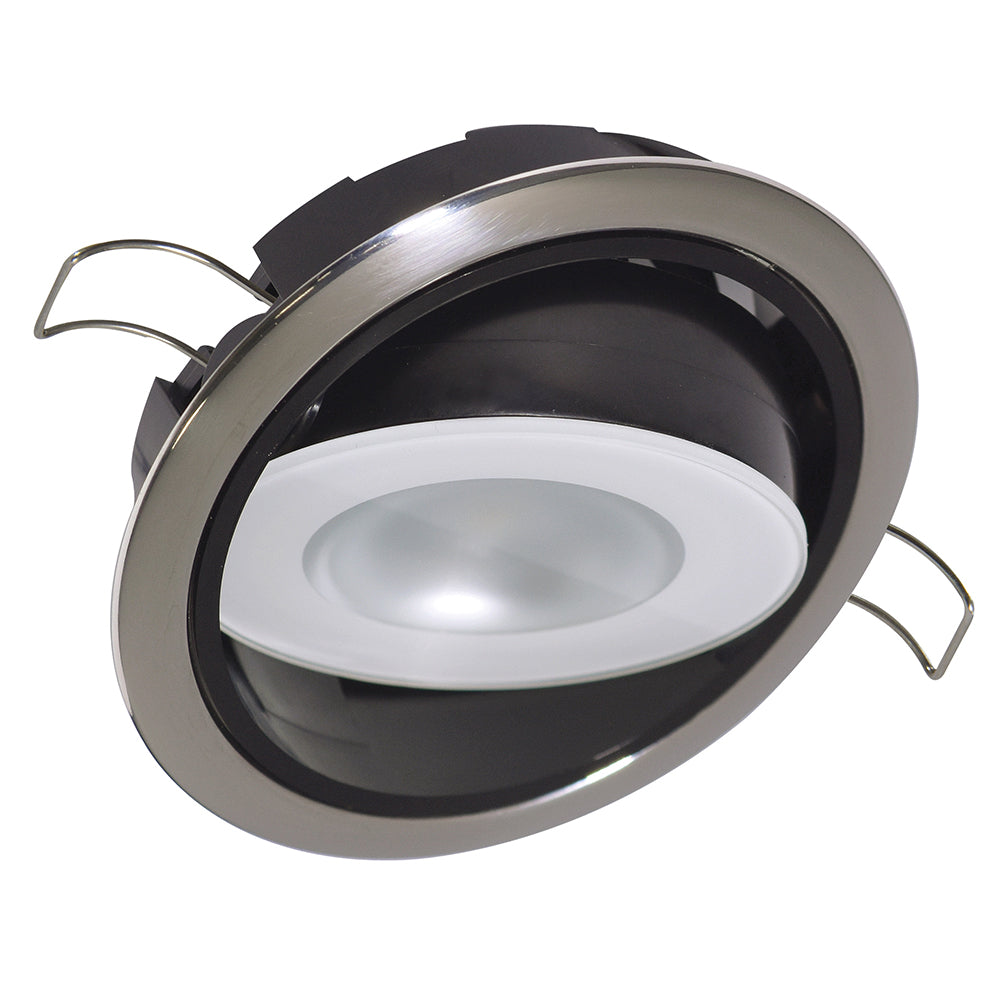 Lumitec Mirage Positionable Down Light Spectrum RGBW Dimming Polished Bezel 115117