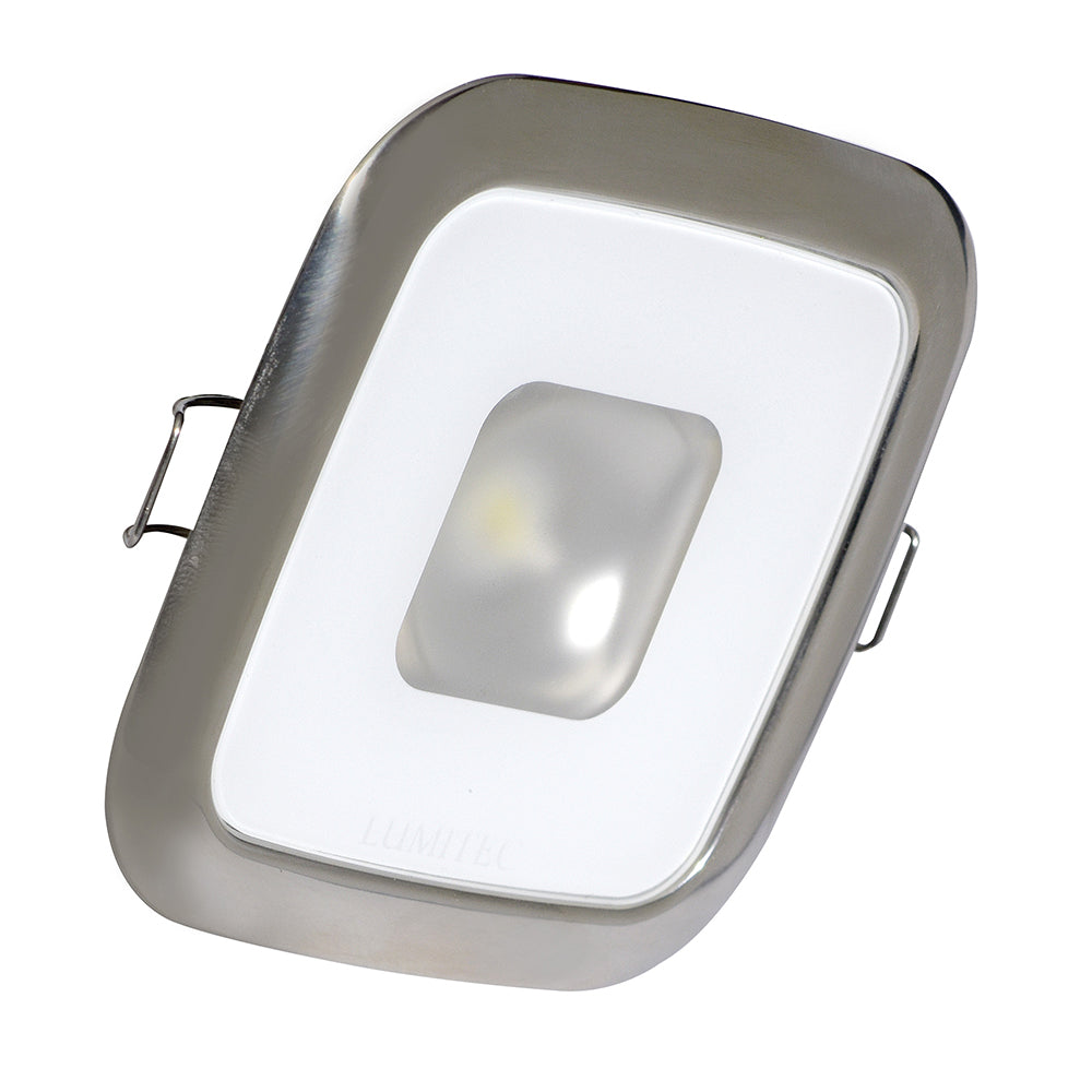 Lumitec Square Mirage Down Light White Dimming RedBlue NonDimming Polished Bezel 116118
