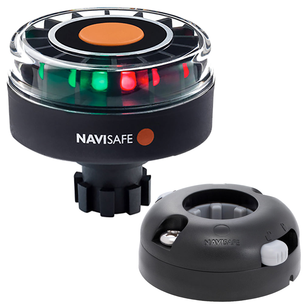 Navisafe Navilight Tricolor 2NM wNavibolt Base Horizontal Mount Black 342KIT7