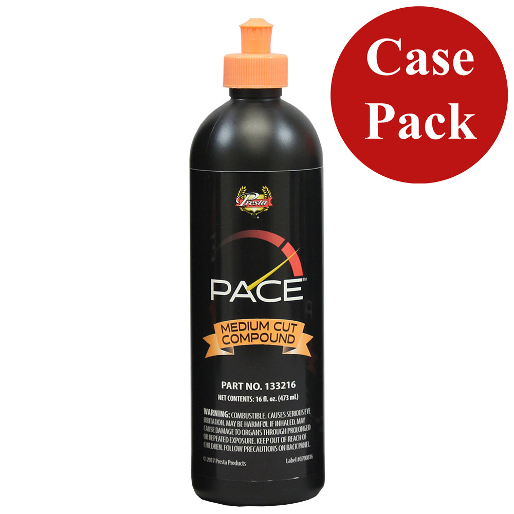 Presta PACE Medium Cut Compound  16oz  Case of 6 133216CASE