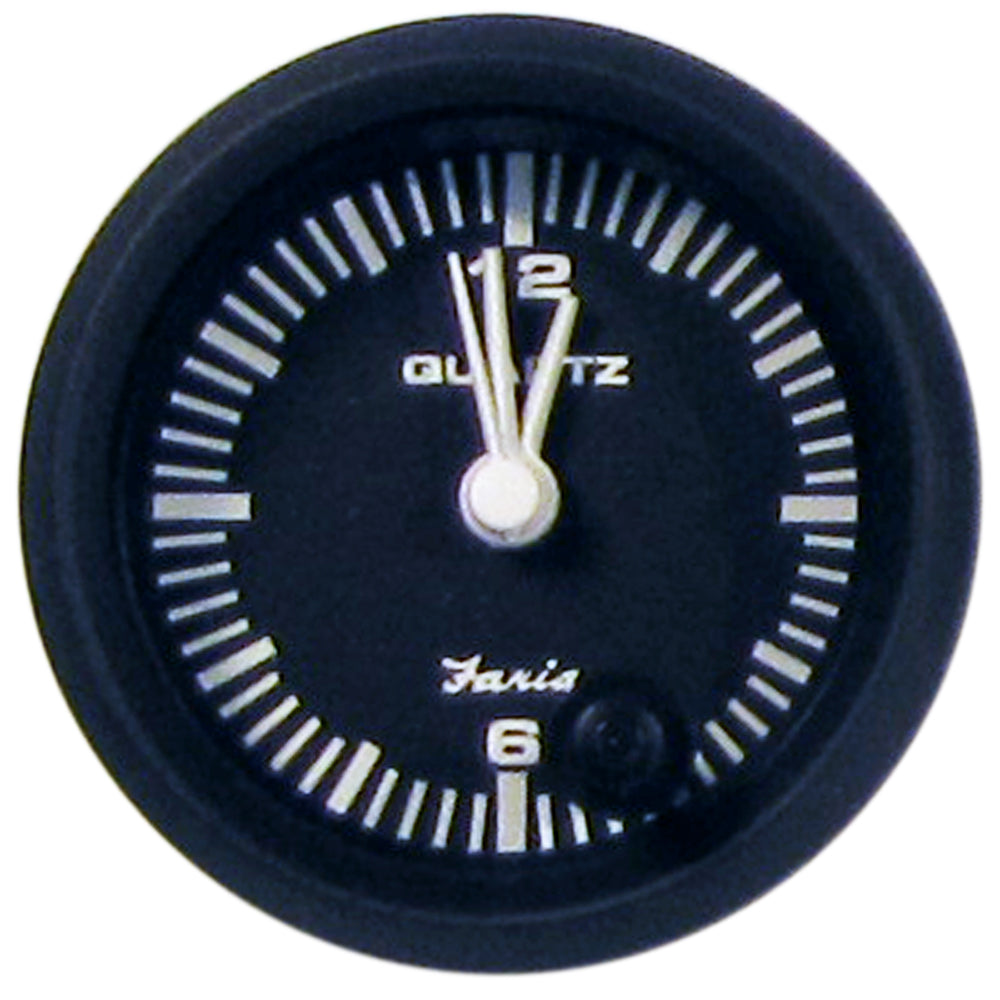 Faria Euro Black 2 Clock Quartz Analog 12825