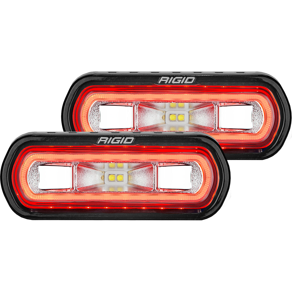 RIGID Industries SRL Series Surface Mount Spreader Light Black Housing Red Halo 53122