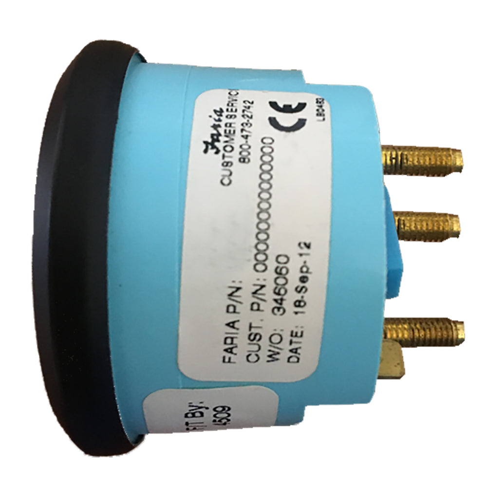 Faria Euro Black 2 Water Temperature Gauge Metric 40 to 120 C 12814