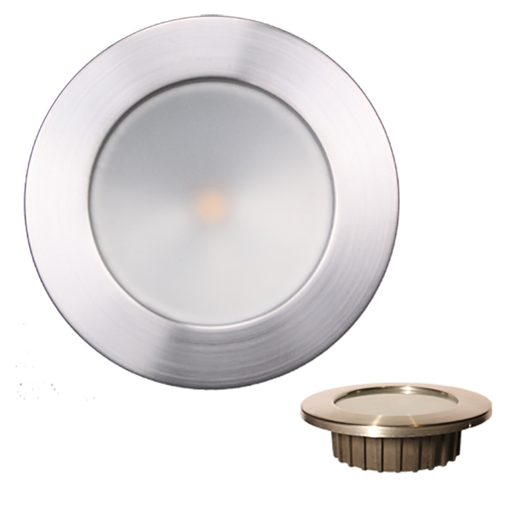 Lunasea ZERO EMI Recessed 35 LED Light Warm White Red wBrushed Stainless Steel Bezel 12VDC LLB46WR0ABN