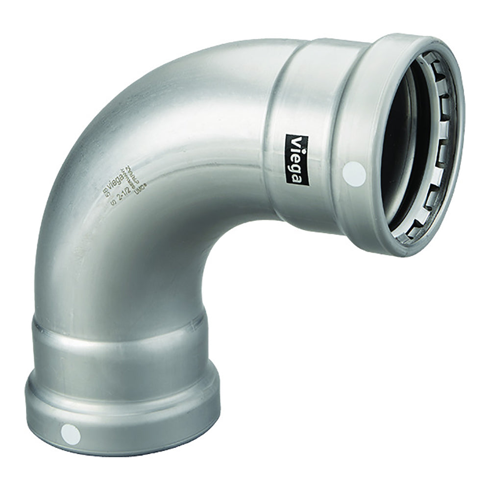 Viega MegaPress 3 90 Carbon Steel Elbow wFKM Double Press Connection Smart Connect Technology 26505