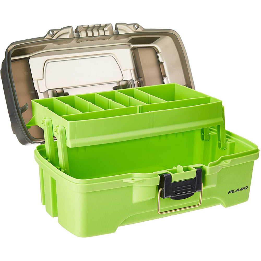 Plano 1Tray Tackle Box wDual Top Access Smoke Bright Green PLAMT6211