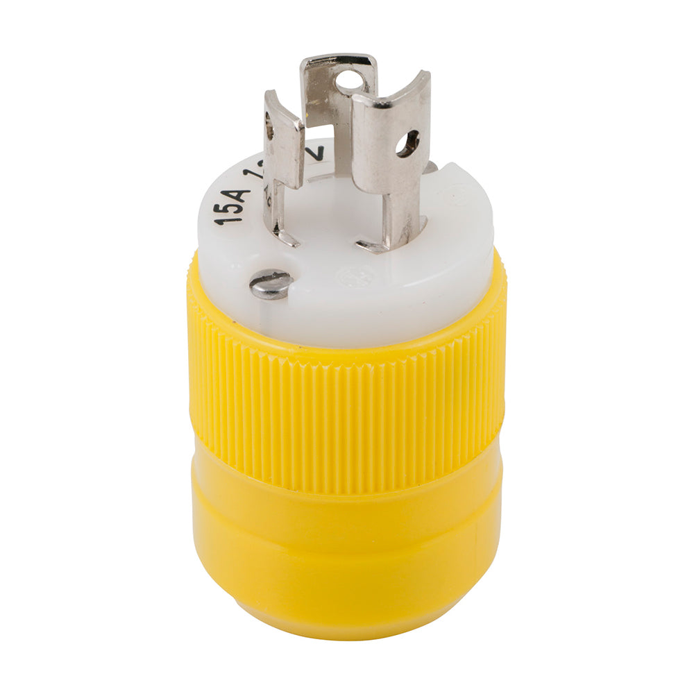 Marinco Locking Plug  15A 125V  Yellow 4721CR