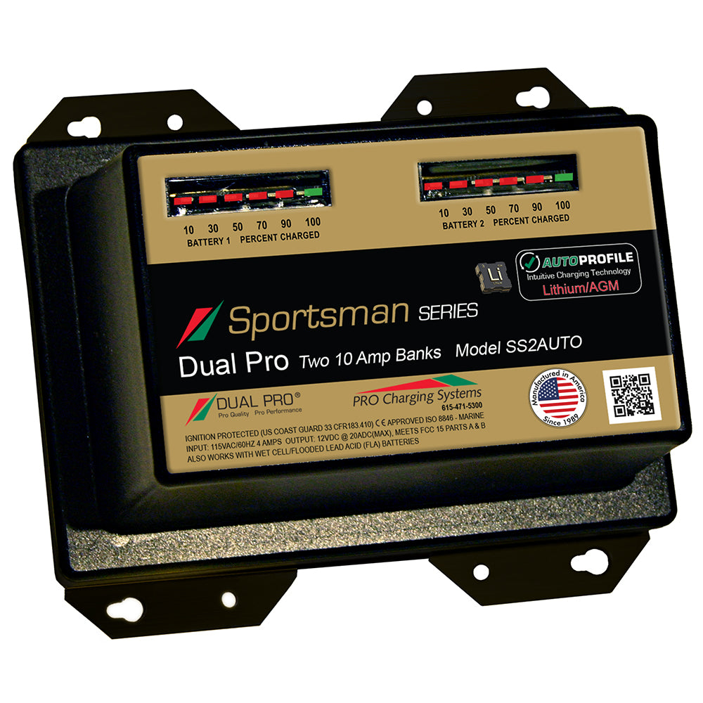 Dual Pro SS2 Auto 20A 2Bank LithiumAGM Battery Charger SS2AUTO