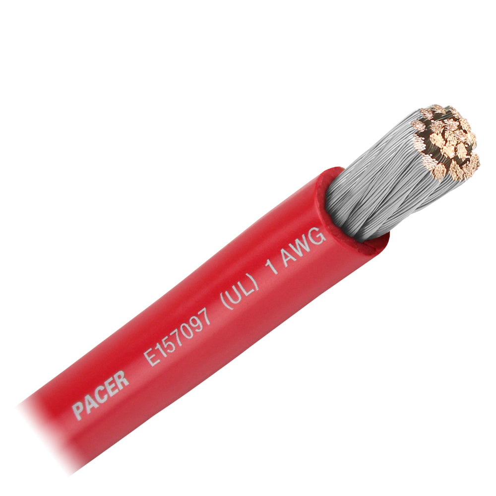 Pacer Red 1 AWG Battery Cable Sold By The Foot WUL1RDFT