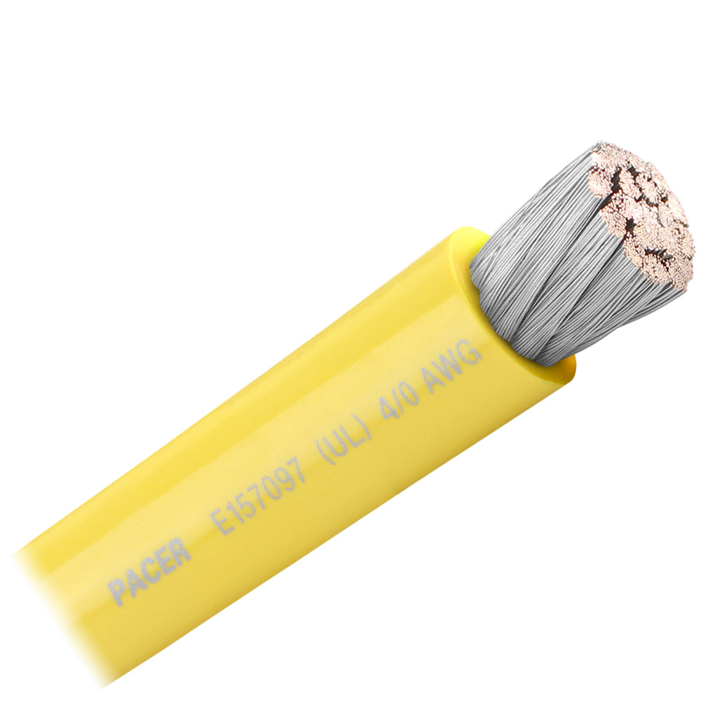 Pacer Yellow 40 AWG Battery Cable Sold By The Foot WUL40YLFT