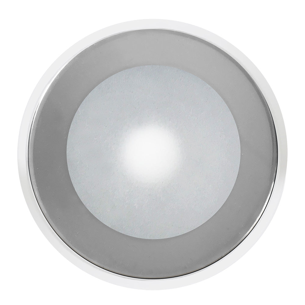 ShadowCaster DLX Series Down Light  White Housing  RGB  Chrome Bezel SCMDLXCCCHRWH