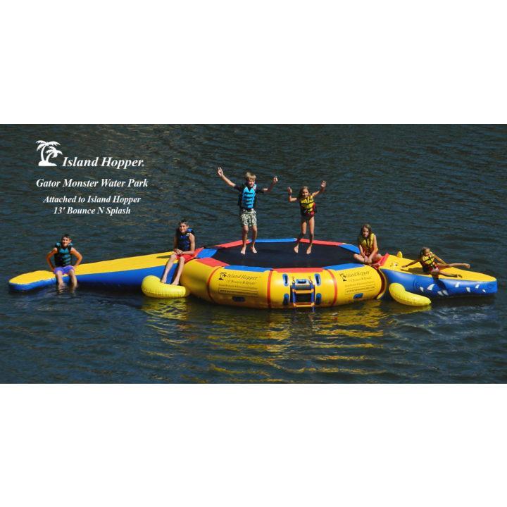 Island Hopper 13′ Gator Monster Water Bouncer Water Park GWPARK13