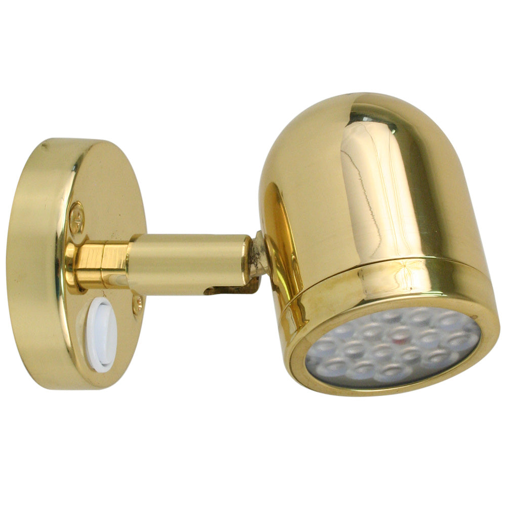 Scandvik LED Brass Reading Light  1030V 19052P