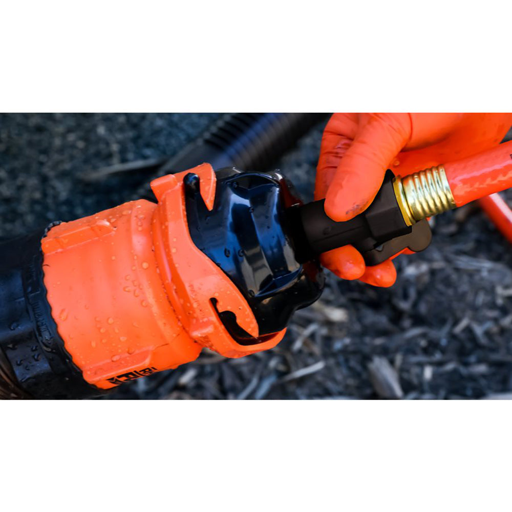 Camco RhinoFlex 10 Clean Out Hose wRinser Cap  58 Internal Diameter 22999