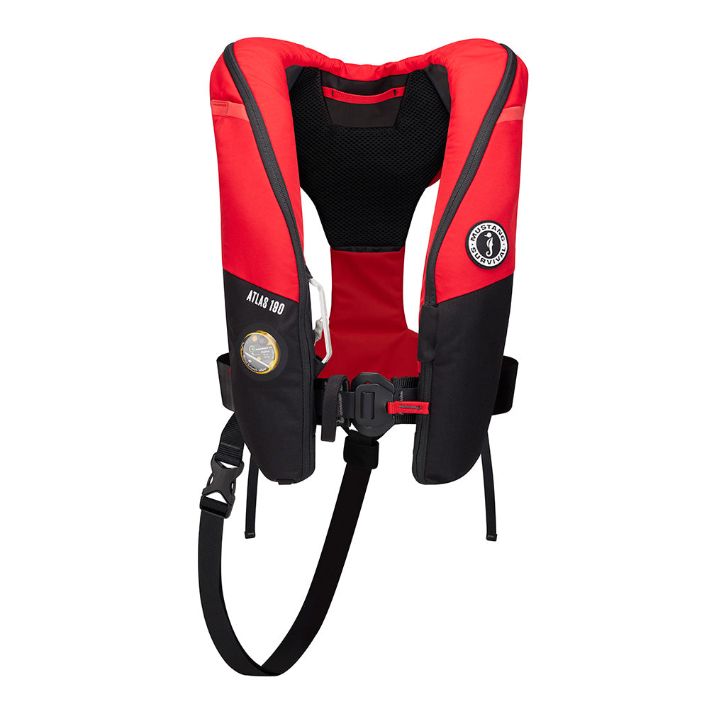 Mustang Atlas 190 DLX Open Ocean Inflatable PFD  RedBlack MD3195E11230