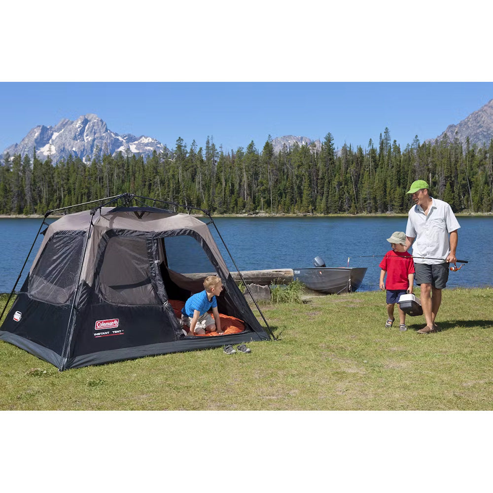 Coleman 4Person Cabin Camping Tent wInstant Setup  Black 2206916