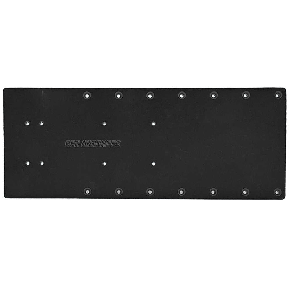 Sea Brackets 20 Straight Trolling Motor Plate  Black SEA2325BLK
