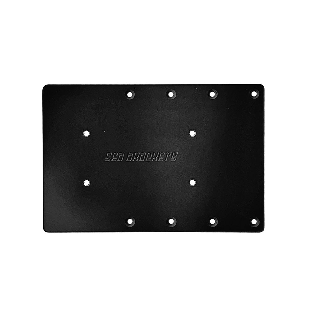 Sea Brackets 12 Straight Trolling Motor Plate for Garmin Force Kraken  Black SEA2313BLK