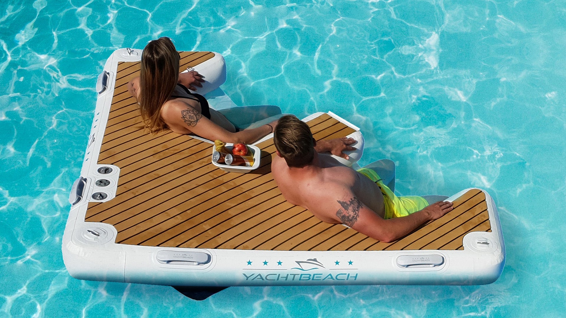 Yachtbeach 2.05 Multi Dock & Lounger Teak Double 6'8"