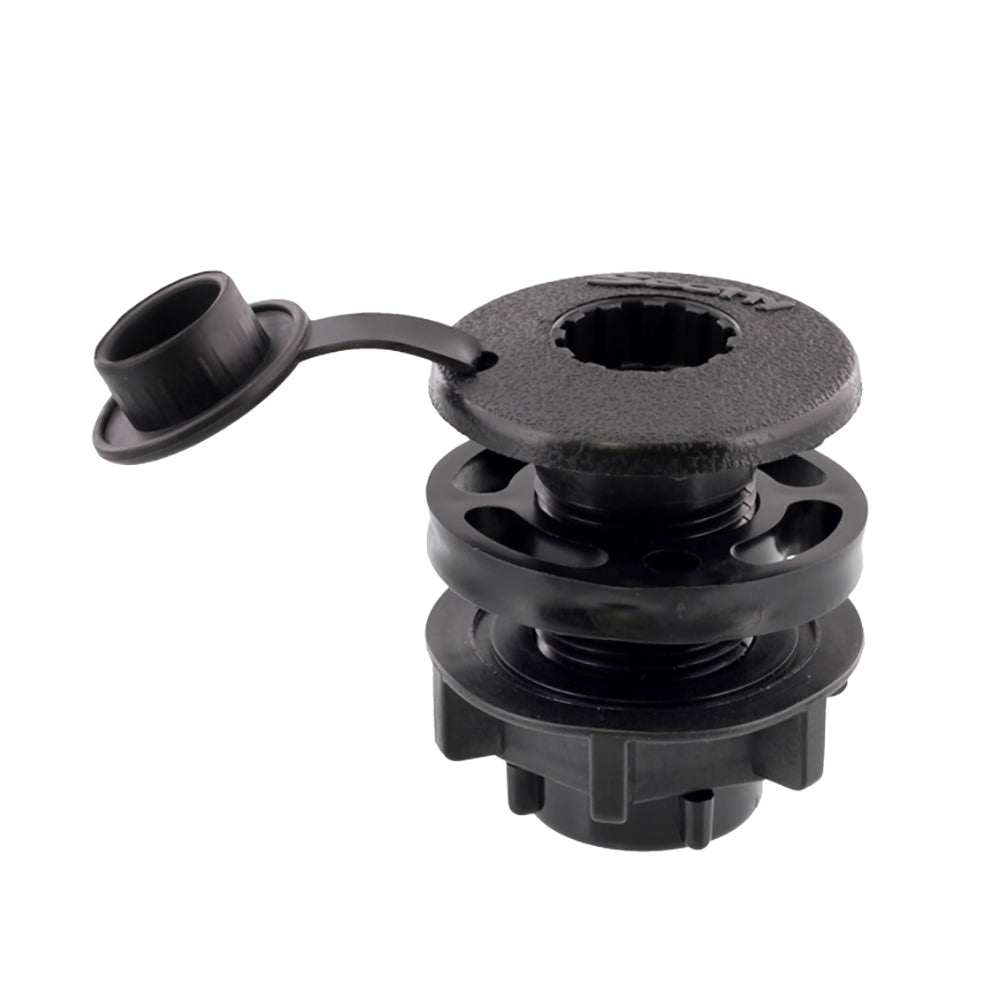 Scotty Compact Threaded Round Deck Mount 444BK