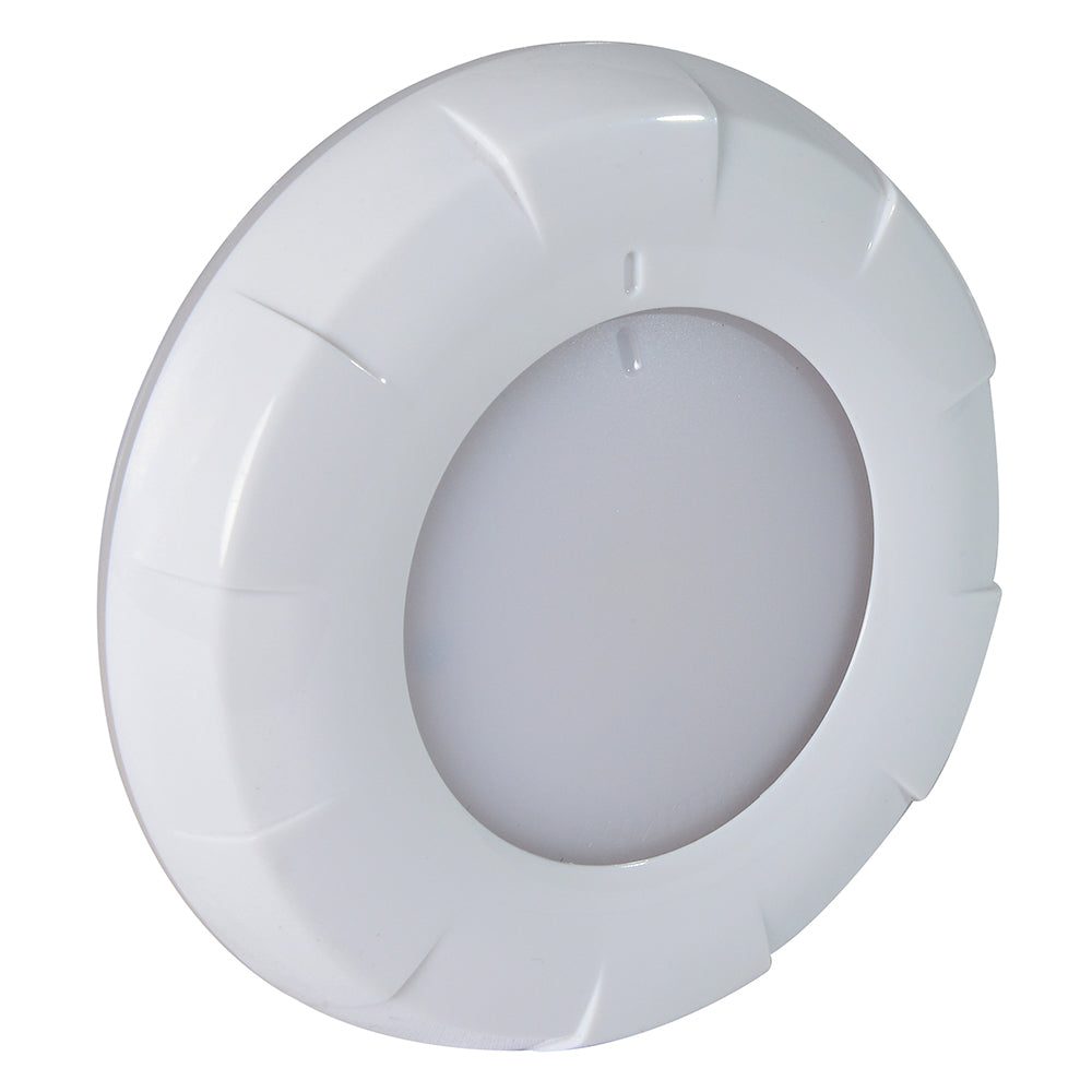 Lumitec Aurora LED Dome Light  White Finish  WhiteBlue Dimming 101075