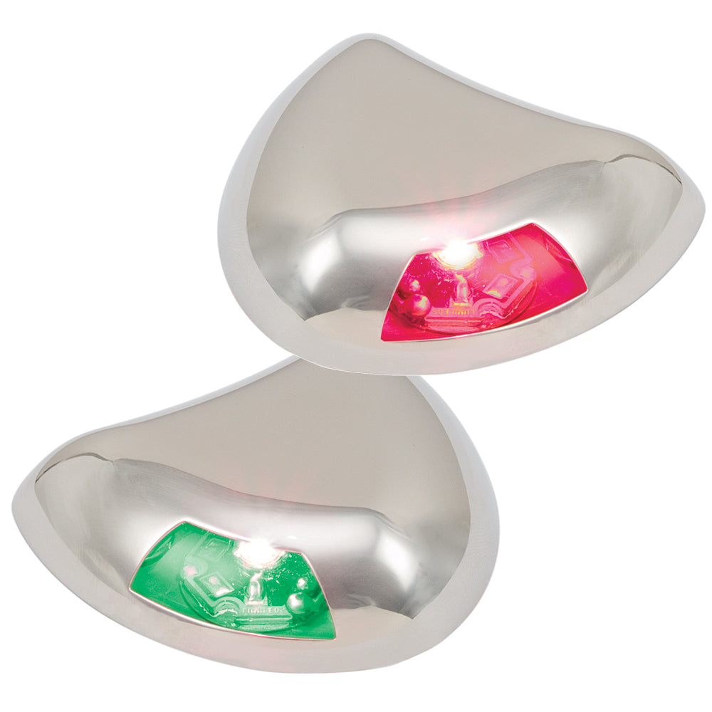 Perko Stealth Series LED Side Lights  Horizontal Mount  RedGreen 0616DP2STS