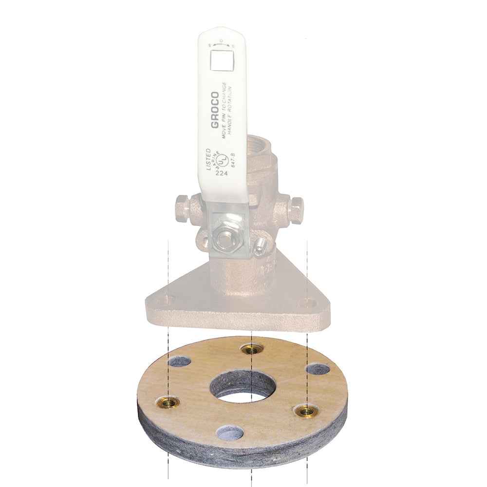 GROCO Backing Block f114  112 Seacocks BB2