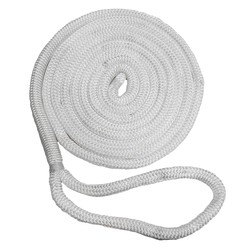 New England Ropes 34 Double Braid Dock Line  White  35 C50502400035