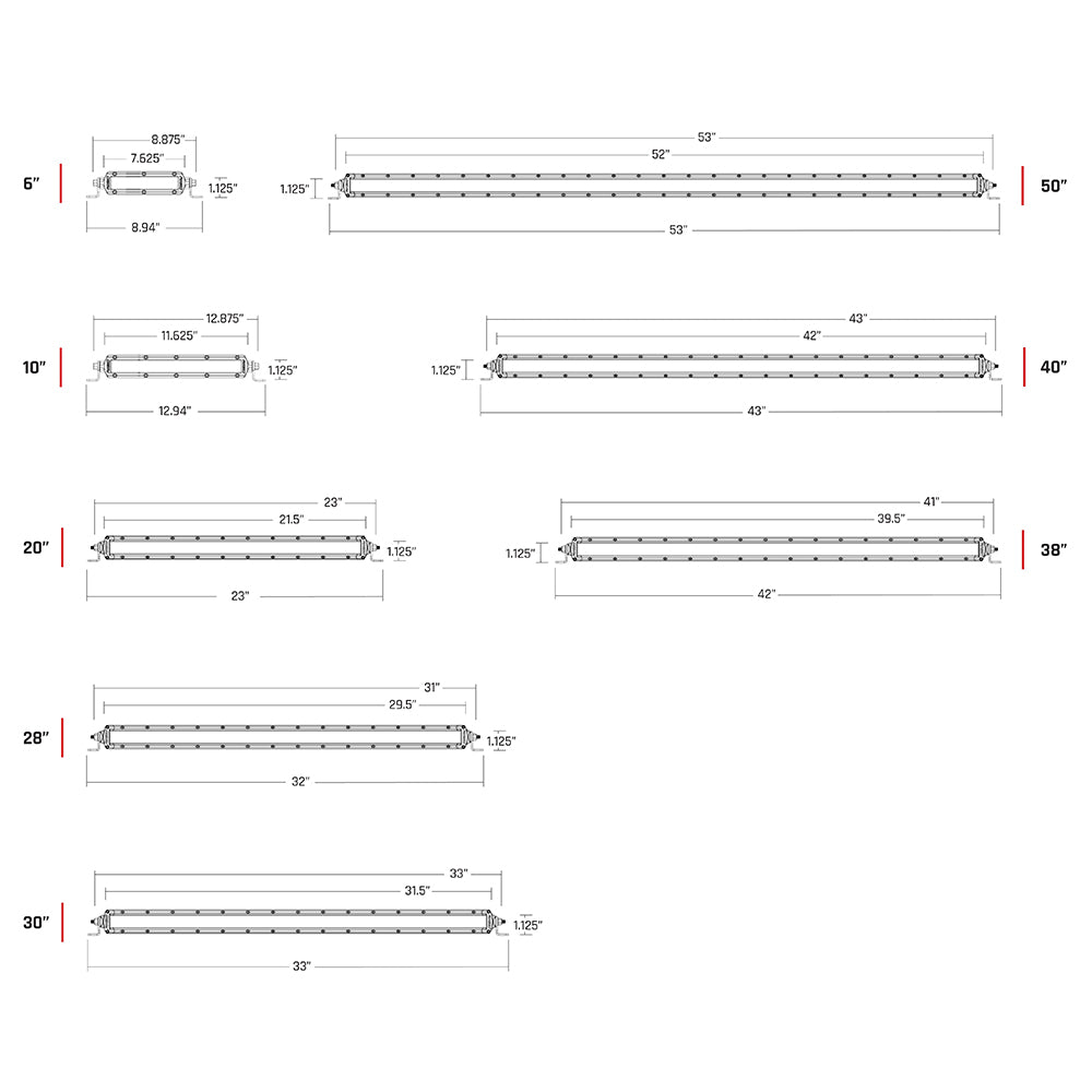RIGID Industries SRSeries PRO 6 Lightbar  Diffused LED  Black Housing 906513