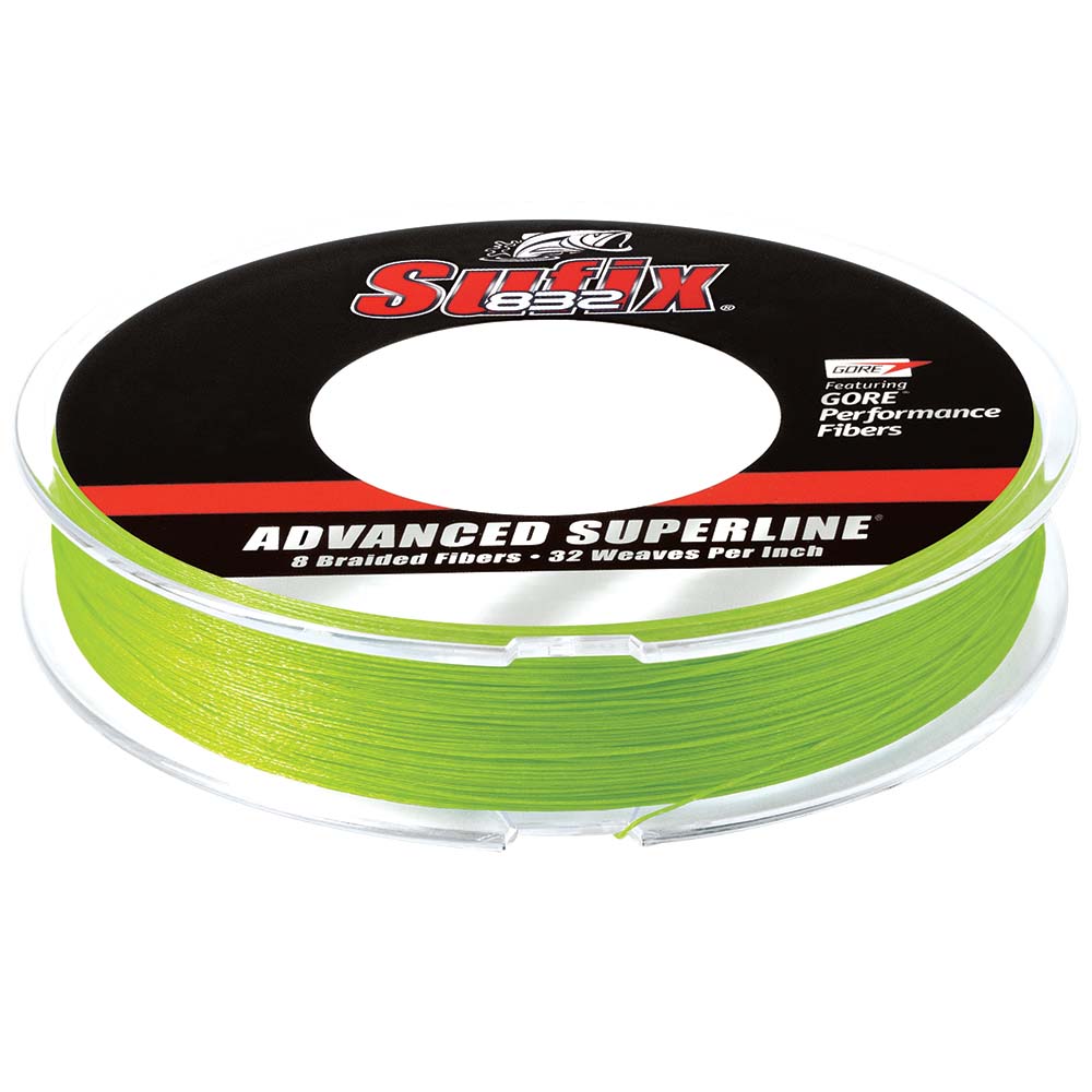 Sufix 832 Advanced Superline Braid  10lb  Neon Green  150 yds 660010L